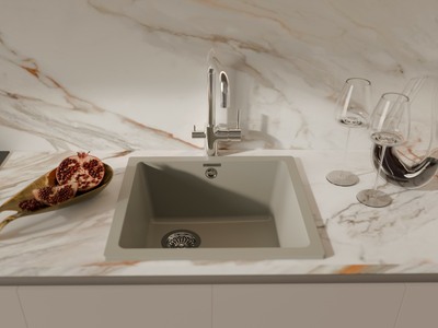 RIVELATO Мойка BERKANA 45 подст.монтаж 1-чаш 485*455 topazio арт.BK-45 topazio