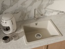 RIVELATO Мойка BERKANA 50 подст.монтаж 1-чаш 560*430 beige scuro арт.BK-50 beige scuro