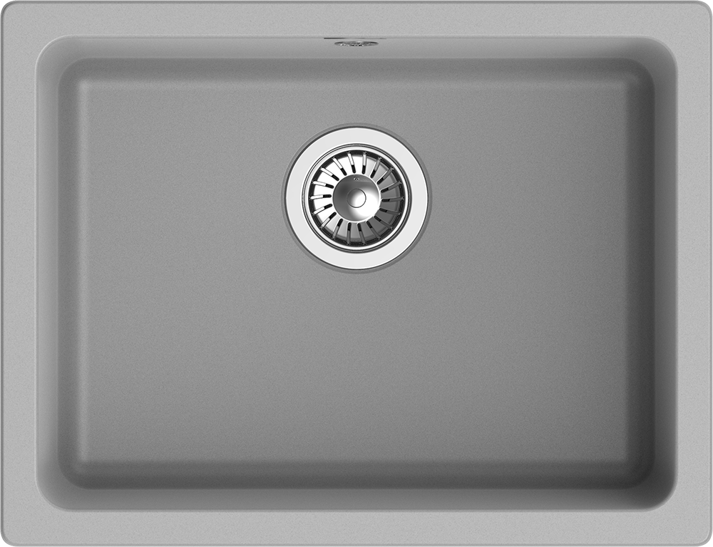 RIVELATO Мойка BERKANA 50 подст.монтаж 1-чаш 560*430 grigio metallizzato арт.BK-50 grigio metallizzato