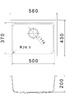 RIVELATO Мойка BERKANA 50 подст.монтаж 1-чаш 560*430 topazio арт.BK-50 topazio