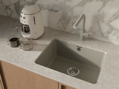 RIVELATO Мойка BERKANA 50 подст.монтаж 1-чаш 560*430 topazio арт.BK-50 topazio