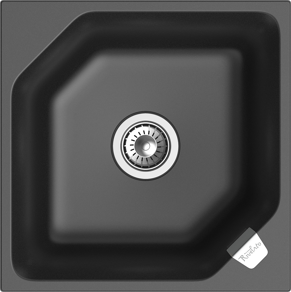 RIVELATO Мойка LOCUS 50  1-чаш 500*500 antracite арт.LS-50 antracite