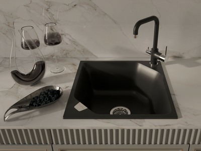 RIVELATO Мойка LOCUS 50  1-чаш 500*500 antracite арт.LS-50 antracite
