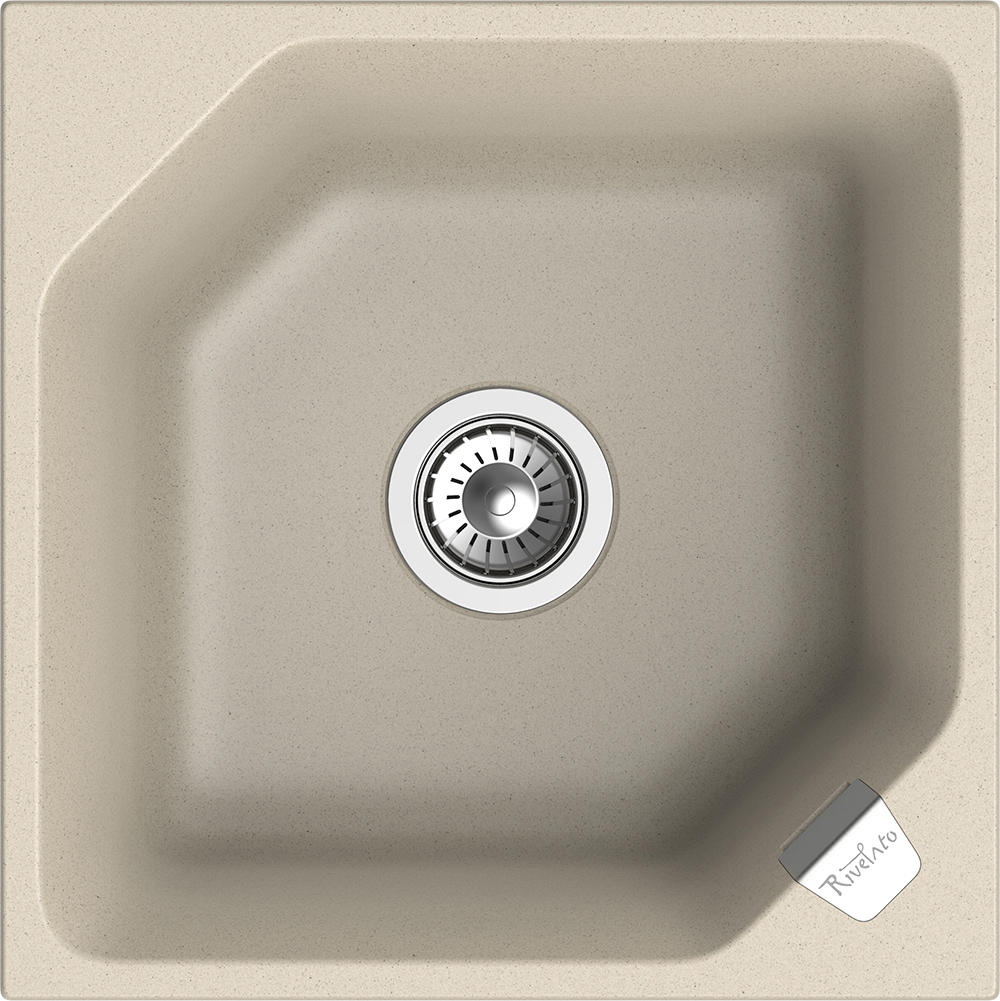 RIVELATO Мойка LOCUS 50  1-чаш 500*500 beige scuro арт.LS-50 beige scuro