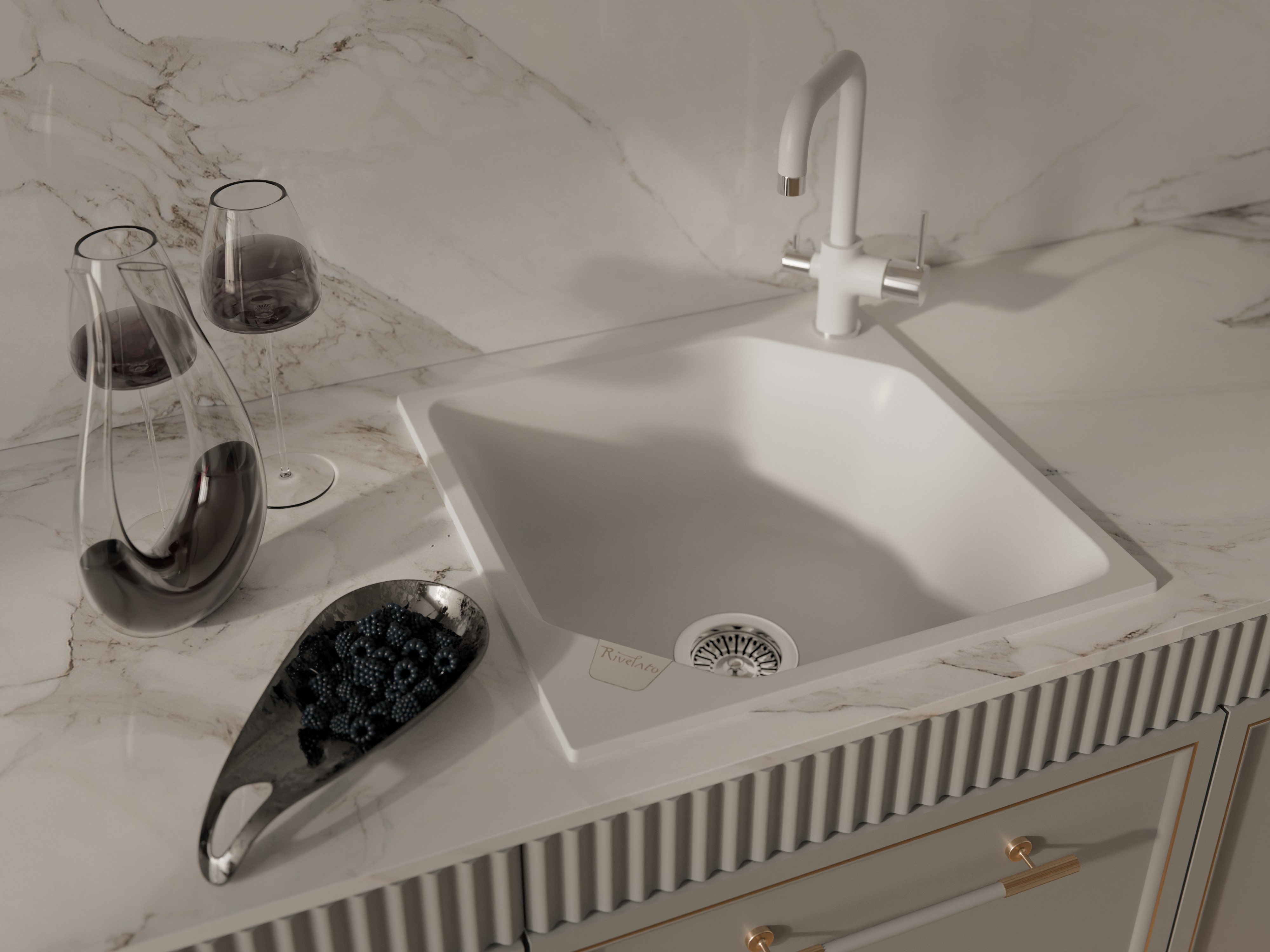 RIVELATO Мойка LOCUS 50  1-чаш 500*500 brina арт.LS-50 brina