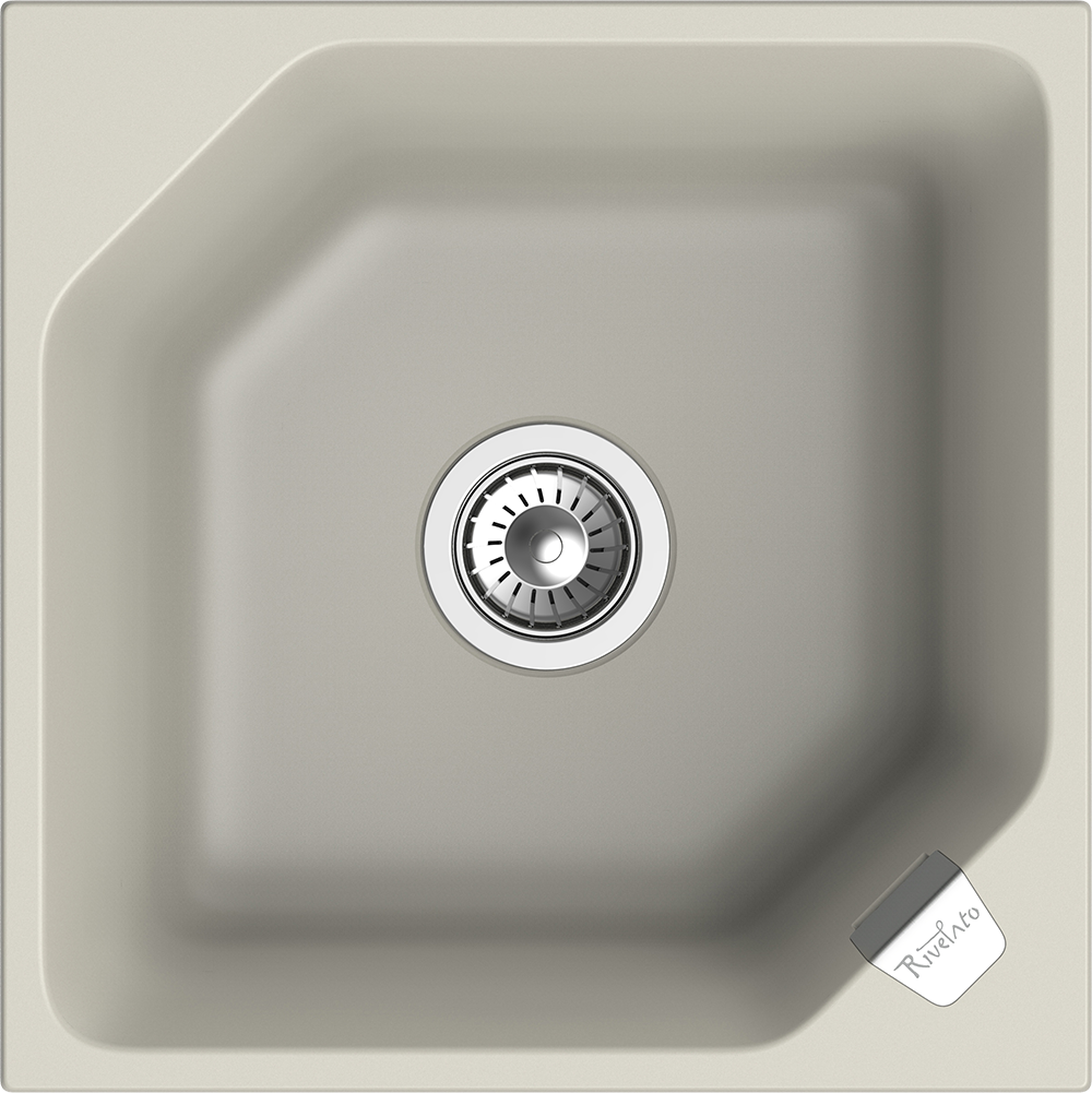 RIVELATO Мойка LOCUS 50  1-чаш 500*500 topazio арт.LS-50 topazio