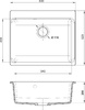 RIVELATO Мойка AXEL 60  1-чаша 630*520мм grigio metallizzato арт.Х-60 grigio metallizzato