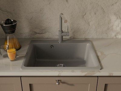 RIVELATO Мойка AXEL 60  1-чаша 630*520мм grigio metallizzato арт.Х-60 grigio metallizzato