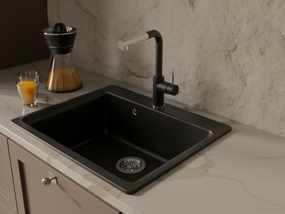 RIVELATO Мойка AXEL 60  1-чаша 630*520мм nero арт.Х-60 nero