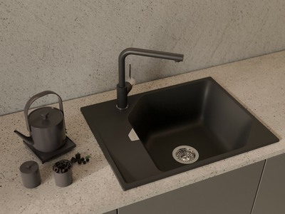 RIVELATO Мойка LOCUS 65  1-чаш 650*500 antracite арт.LS-65 antracite