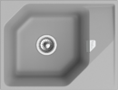 RIVELATO Мойка LOCUS 65  1-чаш 650*500 grigio metallizzato арт.LS-65 grigio metallizzato