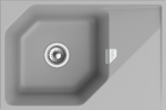 RIVELATO Мойка LOCUS 75  1-чаш 750*500  grigio metallizzato арт.LS-75 grigio metallizzat