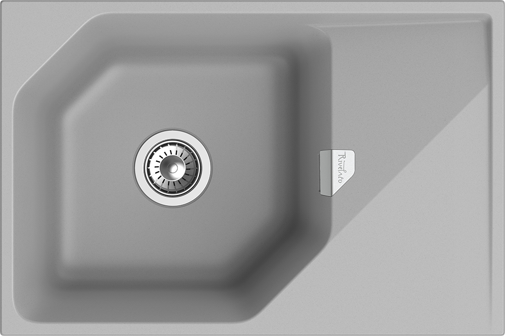 RIVELATO Мойка LOCUS 75  1-чаш 750*500  grigio metallizzato арт.LS-75 grigio metallizzat