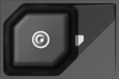 RIVELATO Мойка LOCUS 75  1-чаш 750*500 nero арт.LS-75 nero