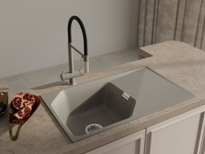 RIVELATO Мойка LOCUS 85  1-чаш 850*500 grigio metallizzato арт.LS-85 grigio metallizzato