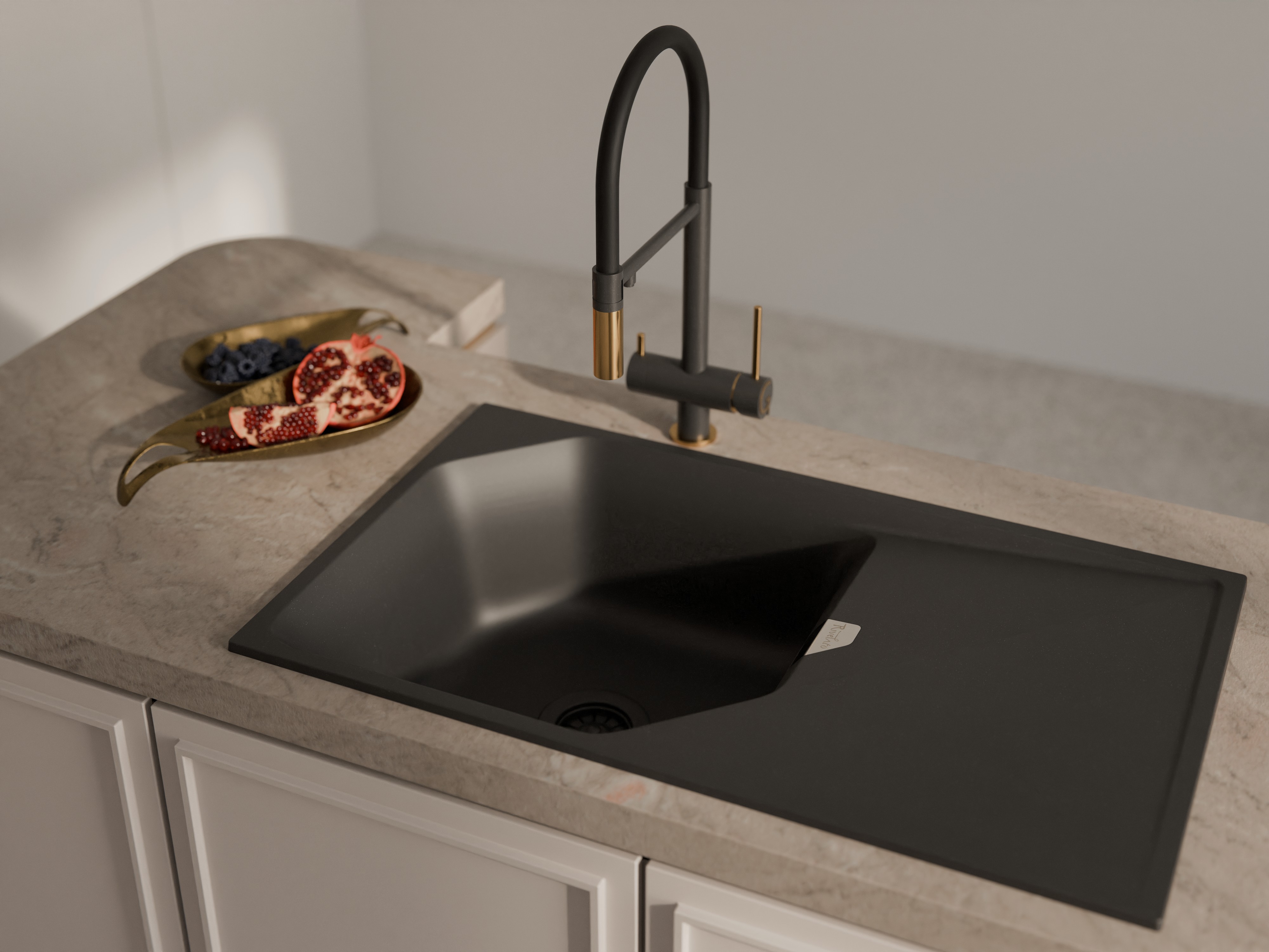 RIVELATO Мойка LOCUS 85  1-чаш 850*500 nero арт.LS-85 nero