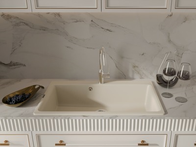 RIVELATO Мойка AXEL 90  1-чаша 870*520мм beige scuro арт.Х-90 beige scuro