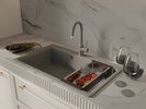 RIVELATO Мойка AXEL 90  1-чаша 870*520мм grigio metallizzato арт.Х-90 grigio metallizzato