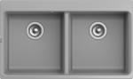 RIVELATO Мойка AXEL 90-2D  2-чаши 870*520мм grigio metallizzato арт.X-90-2D grigio metallizza