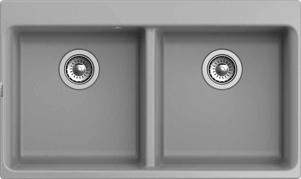 RIVELATO Мойка AXEL 90-2D  2-чаши 870*520мм grigio metallizzato арт.X-90-2D grigio metallizza
