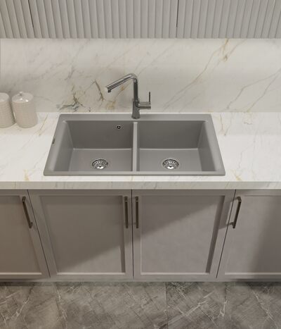 RIVELATO Мойка AXEL 90-2D  2-чаши 870*520мм grigio metallizzato арт.X-90-2D grigio metallizza
