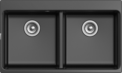 RIVELATO Мойка AXEL 90-2D  2-чаши 870*520мм nero арт.X-90-2D nero