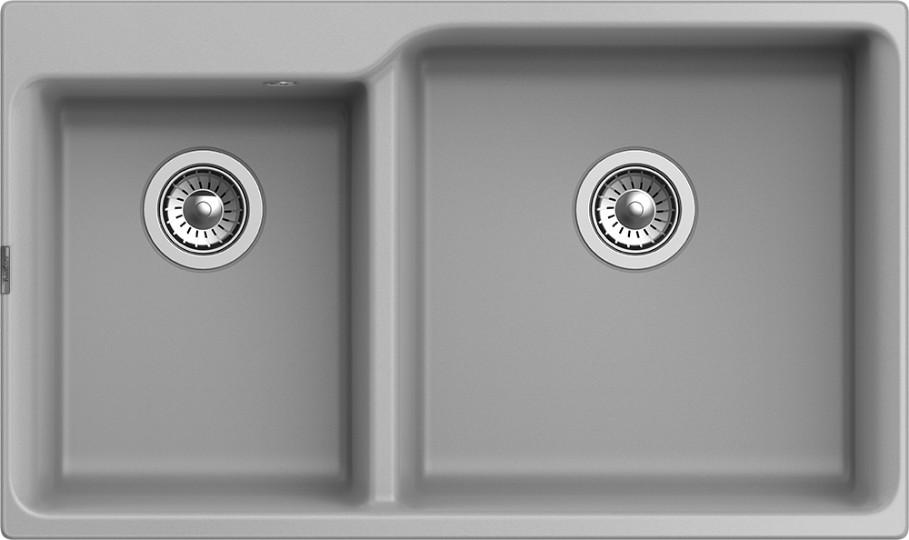 RIVELATO Мойка AXEL 90D  2-чаши 870*520мм grigio metallizzato арт.X-90D grigio metallizzato