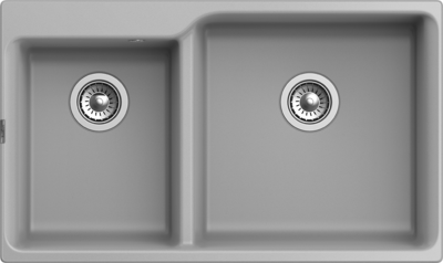 RIVELATO Мойка AXEL 90D  2-чаши 870*520мм grigio metallizzato арт.X-90D grigio metallizzato