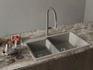 RIVELATO Мойка AXEL 90D  2-чаши 870*520мм grigio metallizzato арт.X-90D grigio metallizzato