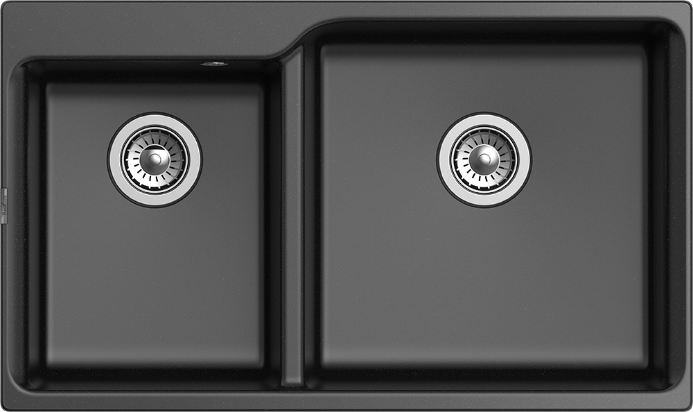 RIVELATO Мойка AXEL 90D  2-чаши 870*520мм nero арт.X-90D nero
