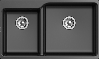 RIVELATO Мойка AXEL 90D  2-чаши 870*520мм nero арт.X-90D nero