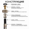 Подводка вода ЭЛКА ГИГАНТ d25, 1" г/ш,  60см.