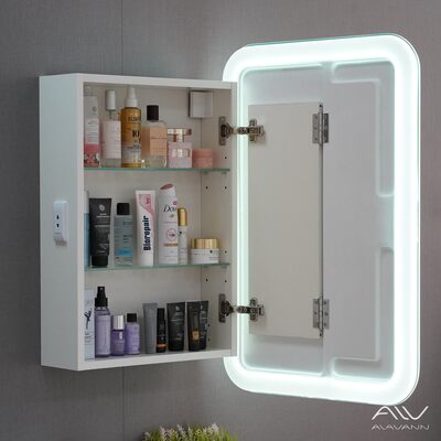 Шкаф зеркальный COSMETIC Light -60 белый Alavann 