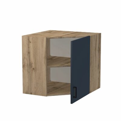 Шкаф угловой 60*60 цвет графит/дуб вотан SANTREK HOME (ЛДСП)