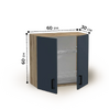 Шкаф для посуды 60 цвет Графит/Дуб вотан (с сушкой) SANTREK HOME (ЛДСП)