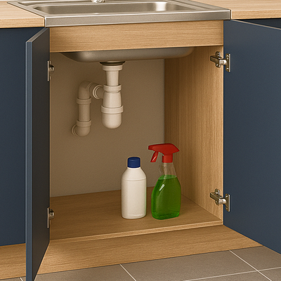 Тумба 60*50 цвет Графит/Дуб вотан (2 дверцы) SANTREK HOME (ЛДСП)