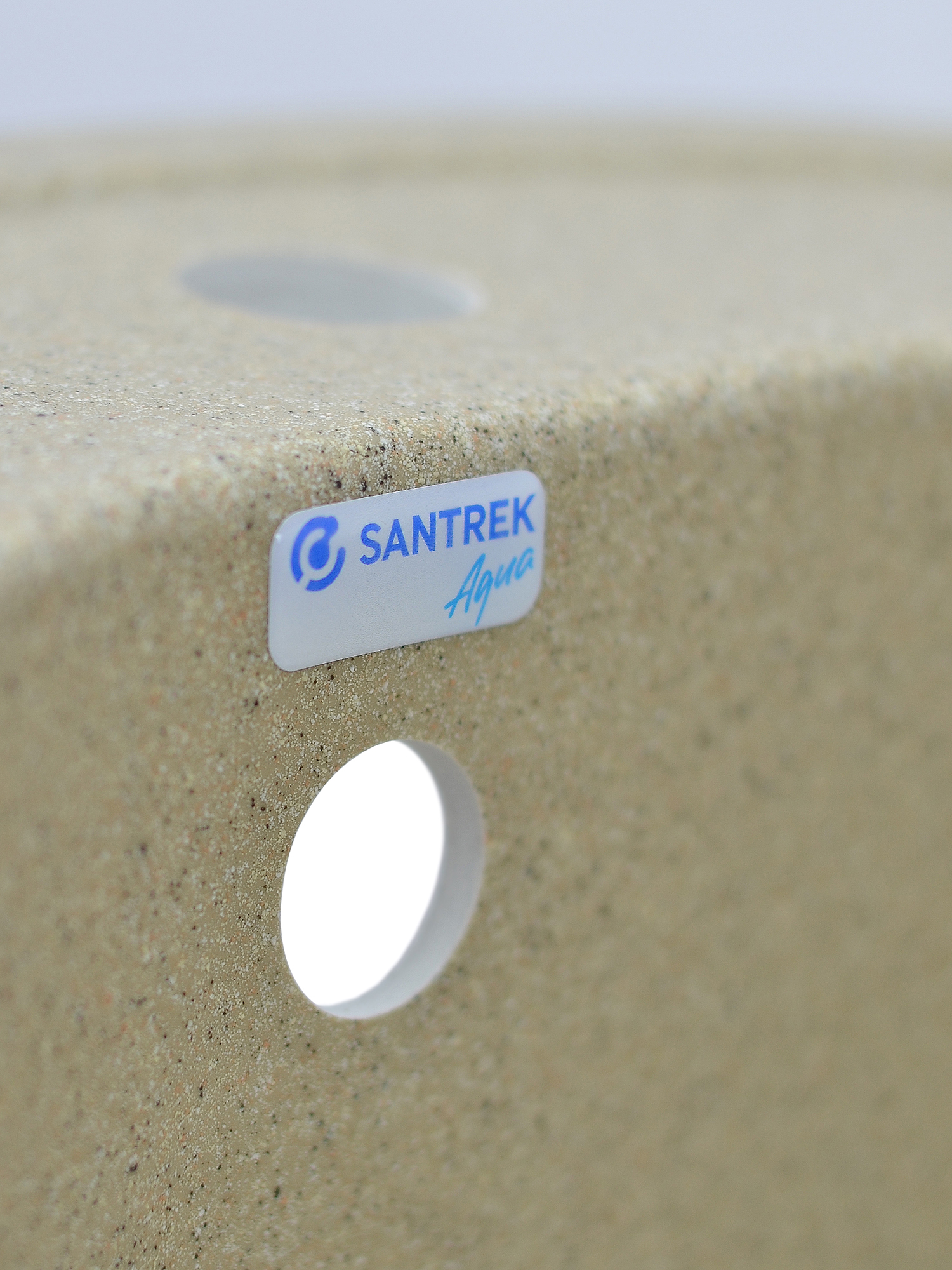 Мойка SANTREK AQUA PRO ROUND SA-R510 D=510 мм, круглая (песок-302) (+сифон)