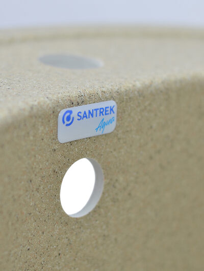 Мойка SANTREK AQUA PRO ROUND SA-R510 D=510 мм, круглая (песок-302) (+сифон)