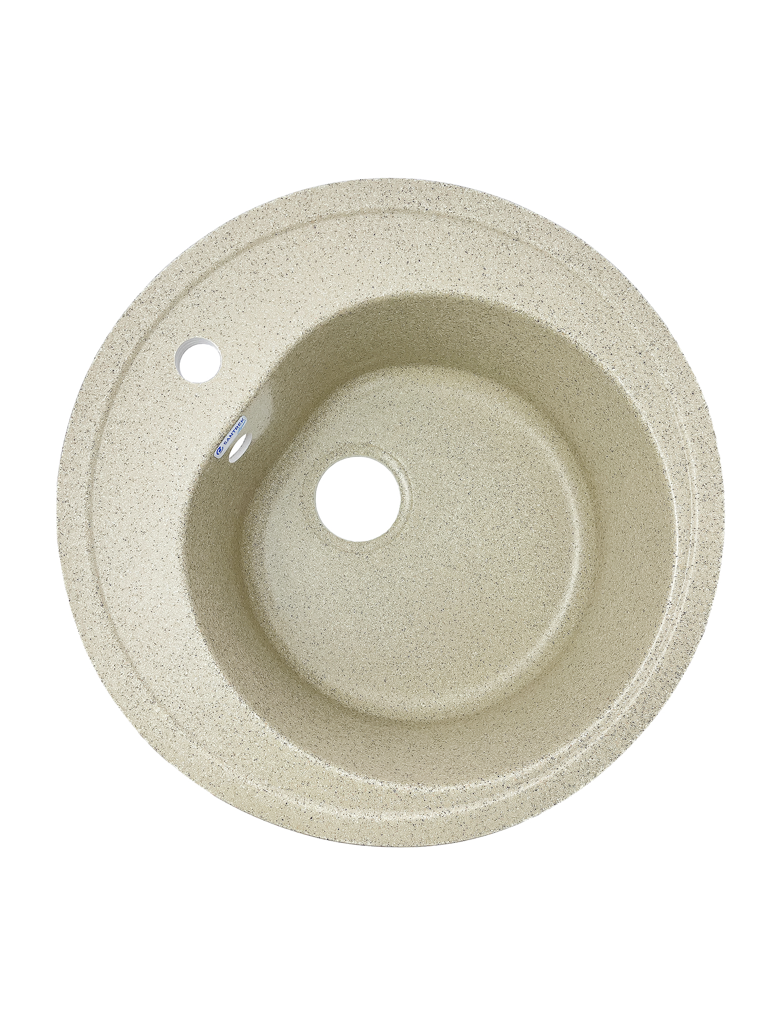 Мойка SANTREK AQUA PRO ROUND SA-R510 D=510 мм, круглая (песок-302) (+сифон)