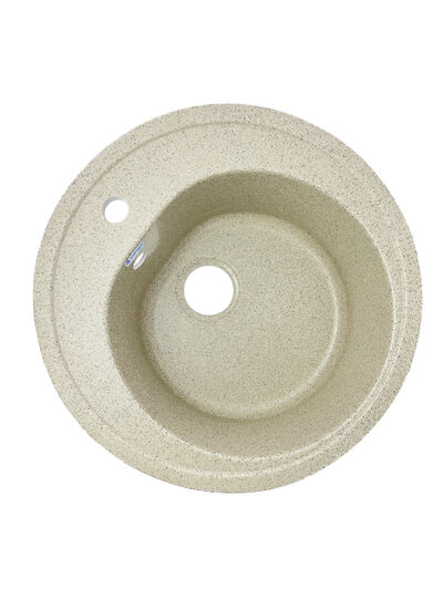 Мойка SANTREK AQUA PRO ROUND SA-R510 D=510 мм, круглая (песок-302) (+сифон)