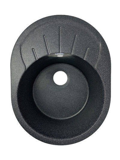 Мойка SANTREK AQUA PRO ROUND SA-R580L чаша + крыло 580*450 мм (графит-309) (+сифон)