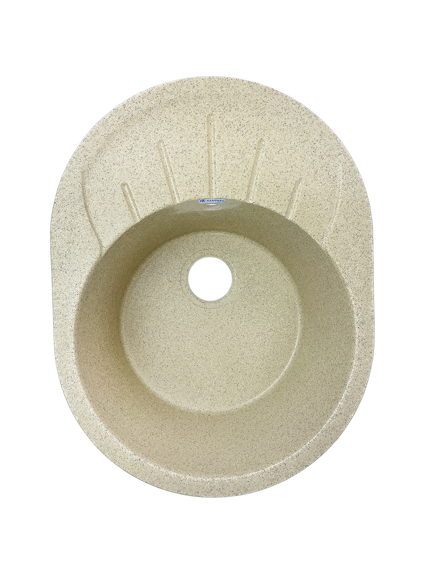 Мойка SANTREK AQUA PRO ROUND SA-R580L чаша + крыло 580*450 мм (песок-302) (+сифон)