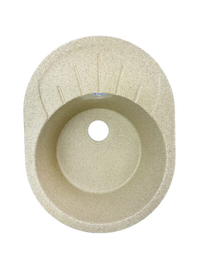 Мойка SANTREK AQUA PRO ROUND SA-R580L чаша + крыло 580*450 мм (песок-302) (+сифон)