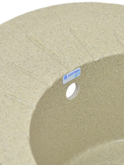 Мойка SANTREK AQUA PRO ROUND SA-R580L чаша + крыло 580*450 мм (песок-302) (+сифон)