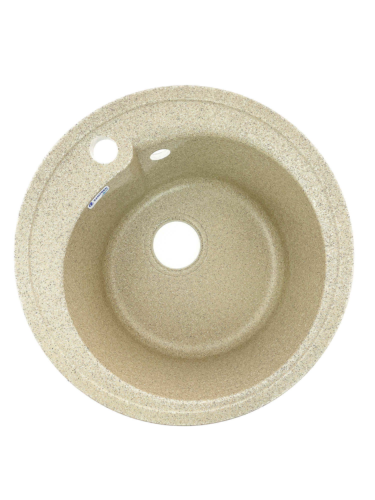 Мойка SANTREK AQUA PRO ROUND SA-R450 D=443 мм, круглая (песок-302) (+сифон)