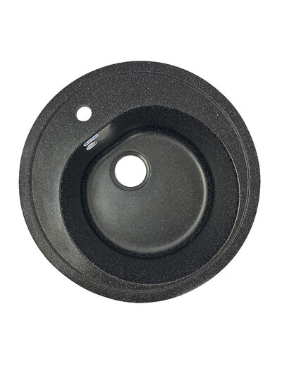 Мойка SANTREK AQUA PRO ROUND SA-R510 D=510 мм, круглая (черный-308) (+сифон)