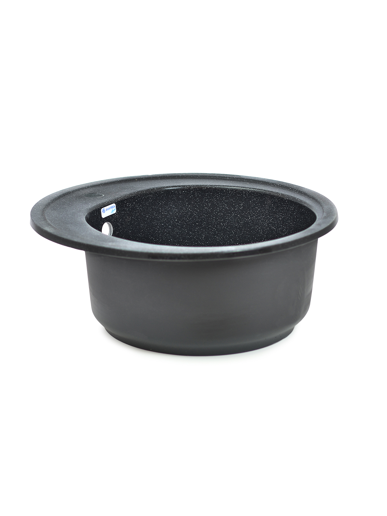 Мойка SANTREK AQUA PRO ROUND SA-R510 D=510 мм, круглая (черный-308) (+сифон)