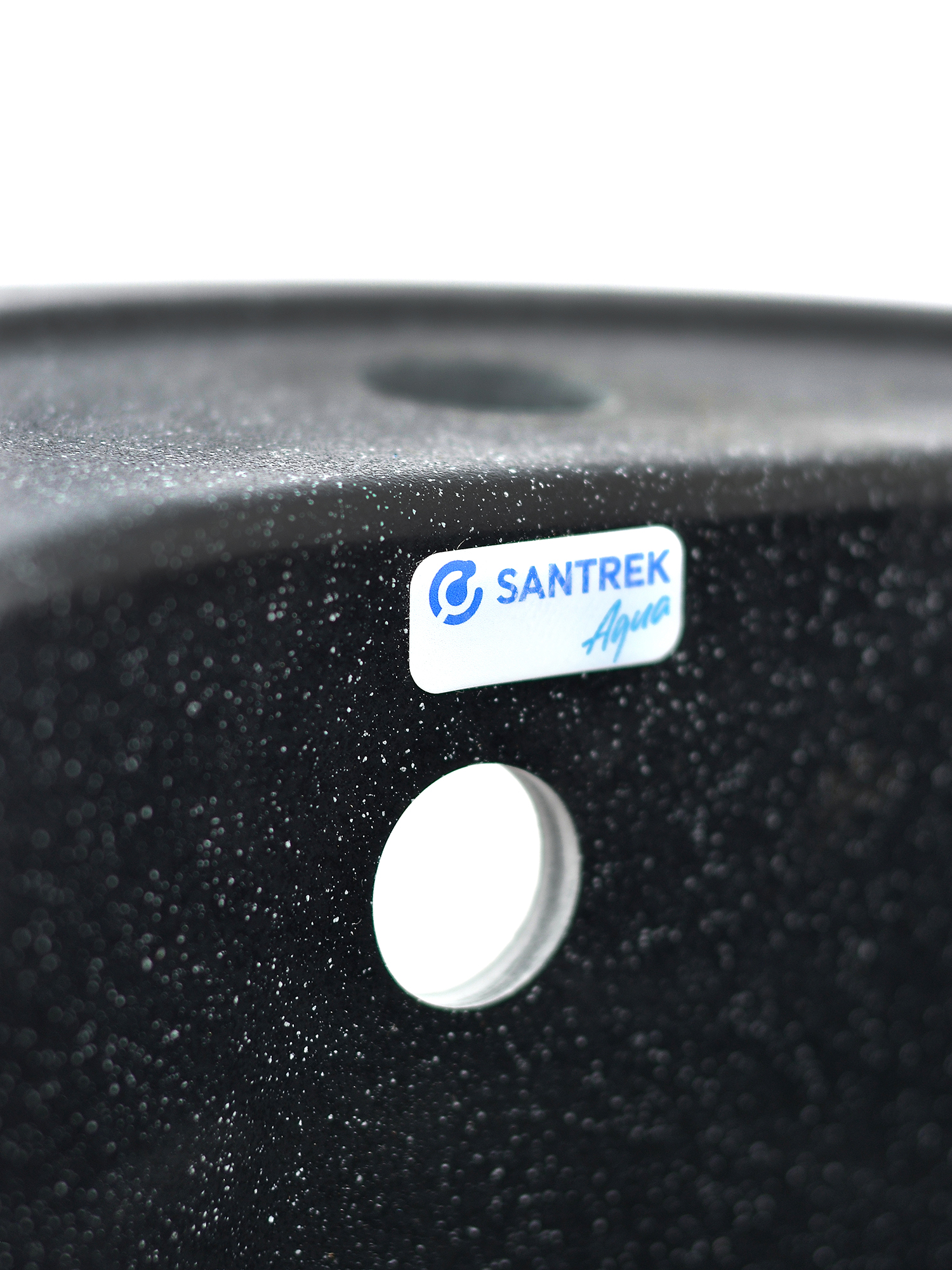 Мойка SANTREK AQUA PRO ROUND SA-R510 D=510 мм, круглая (черный-308) (+сифон)