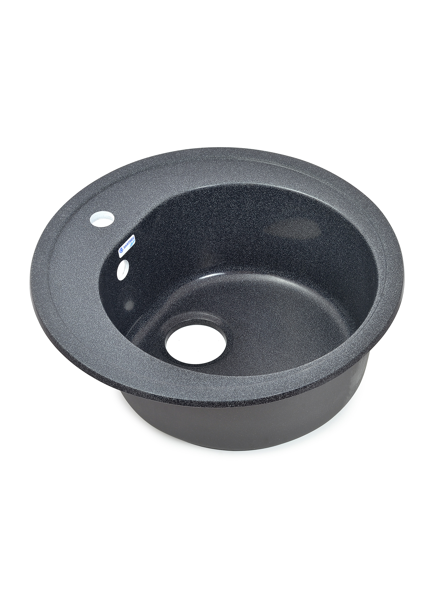 Мойка SANTREK AQUA PRO ROUND SA-R510 D=510 мм, круглая (графит-309) (+сифон)