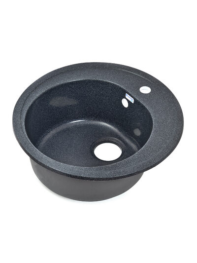 Мойка SANTREK AQUA PRO ROUND SA-R510 D=510 мм, круглая (графит-309) (+сифон)